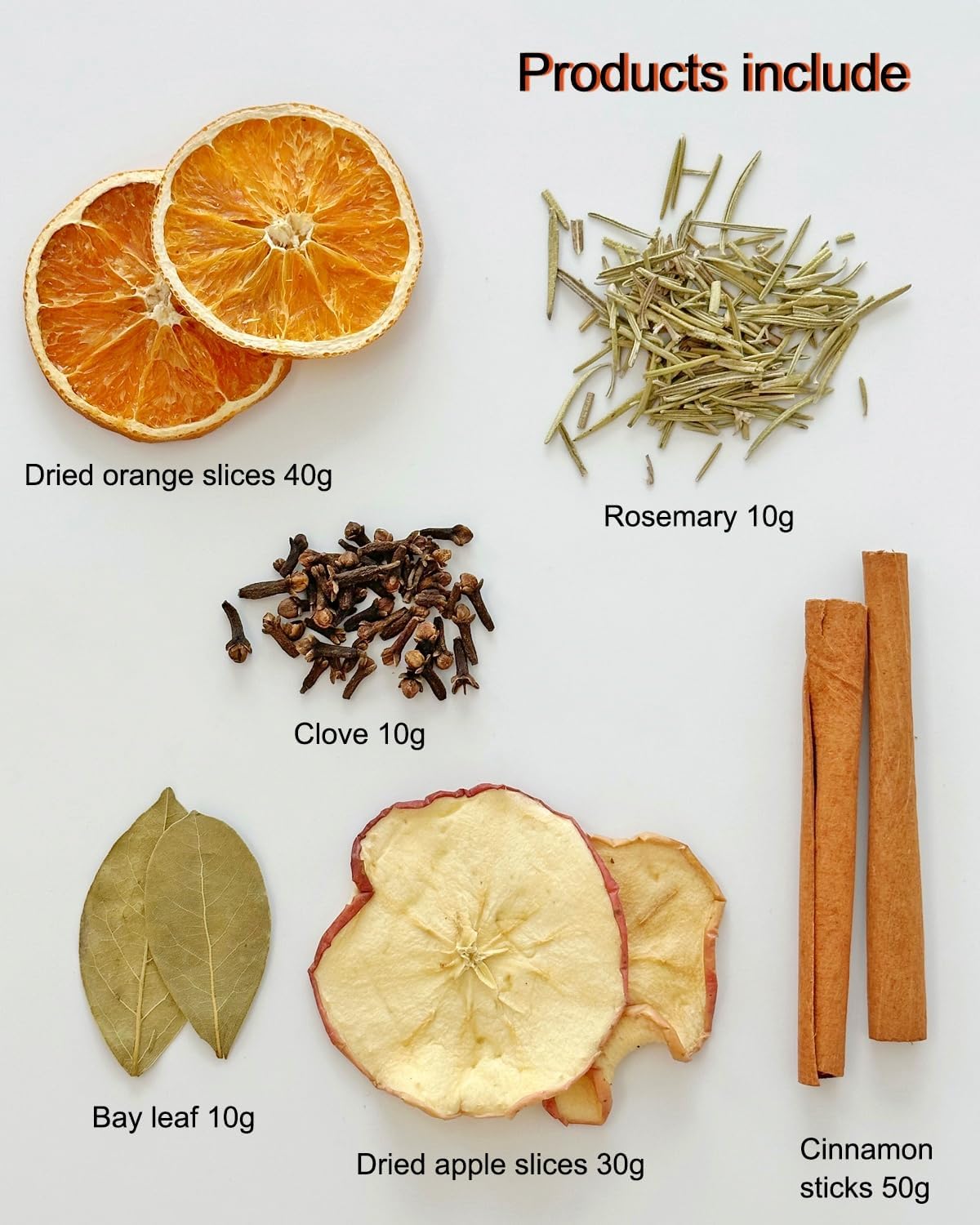 Christmas Simmering Potpourri- Apple, Orange, Clove, Cinnamon, Rosemary & Bay Leaf, Fall Scents Fragrance Stovetop Potpourri, Perfect Christmas Blend House Warming Hostess Gift (Abundance)