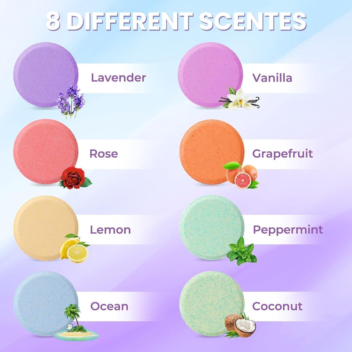 Shower Steamers 8 Pack - Organic & Natural Essential Fragrances for Teens and Adults - Mother's Day, White Elephant, Birthday Gifts for Women Teen Girls, Mom, Wife, GirlfriendWho Have Everything