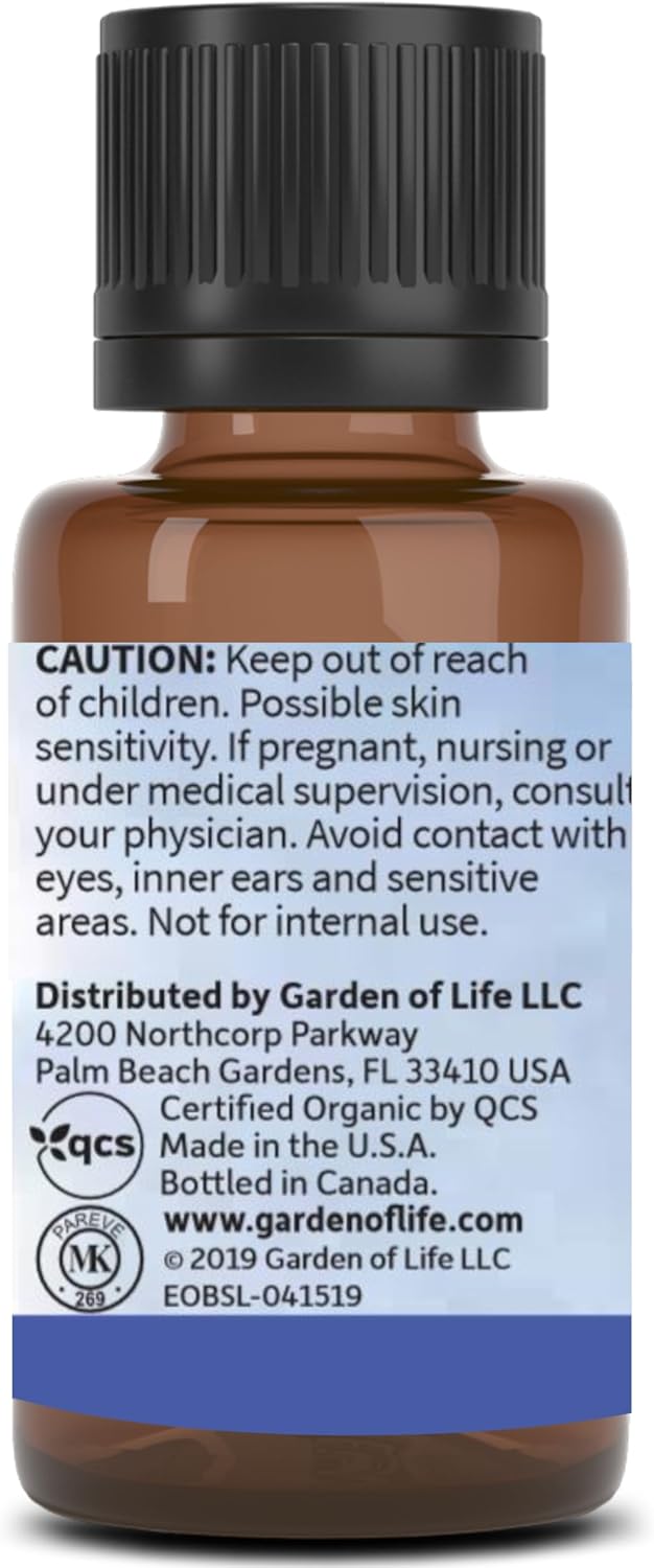 Garden of Life Essential Oils, 100% Organic and Pure Lavender Essential Oil Plus Ylang Ylang & Chamomile - Sleep Blend for Diffusers, Home, Skin & Body Care - Calming, Relaxing, Peaceful, 0.5 fl oz