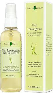 Thai Lemongrass Linen and Room Spray, Natural Air Freshener Made with Pure Lemongrass Essential Oil, Bathroom Air Freshener or Calming Pillow Spray
