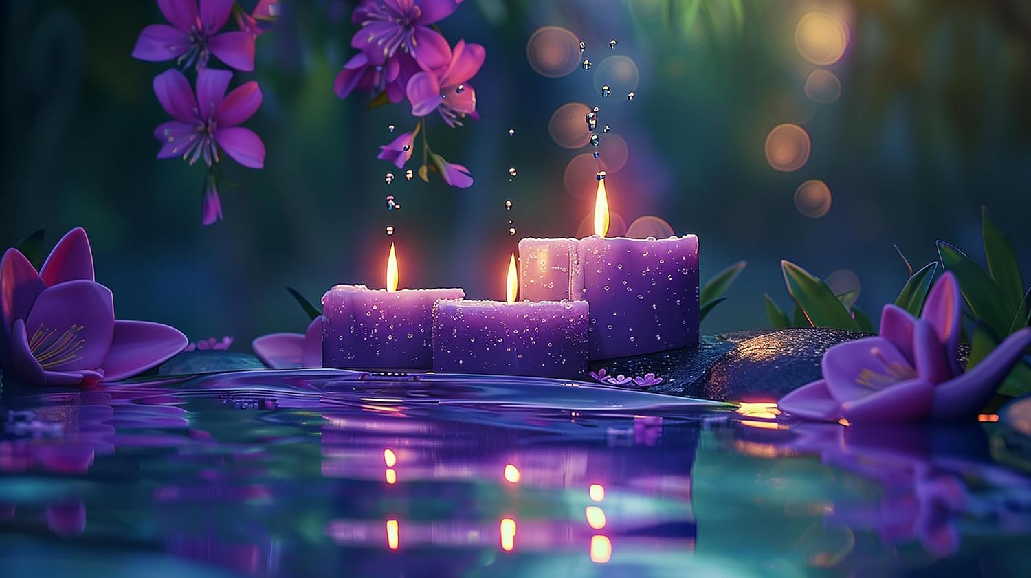 4-Pack 2x4 Inch Purple Scented Pillar Candles – Lavender Fragrance Candles, Good for Dinner, Parties, Meditation, Stress Relief and Home Décor