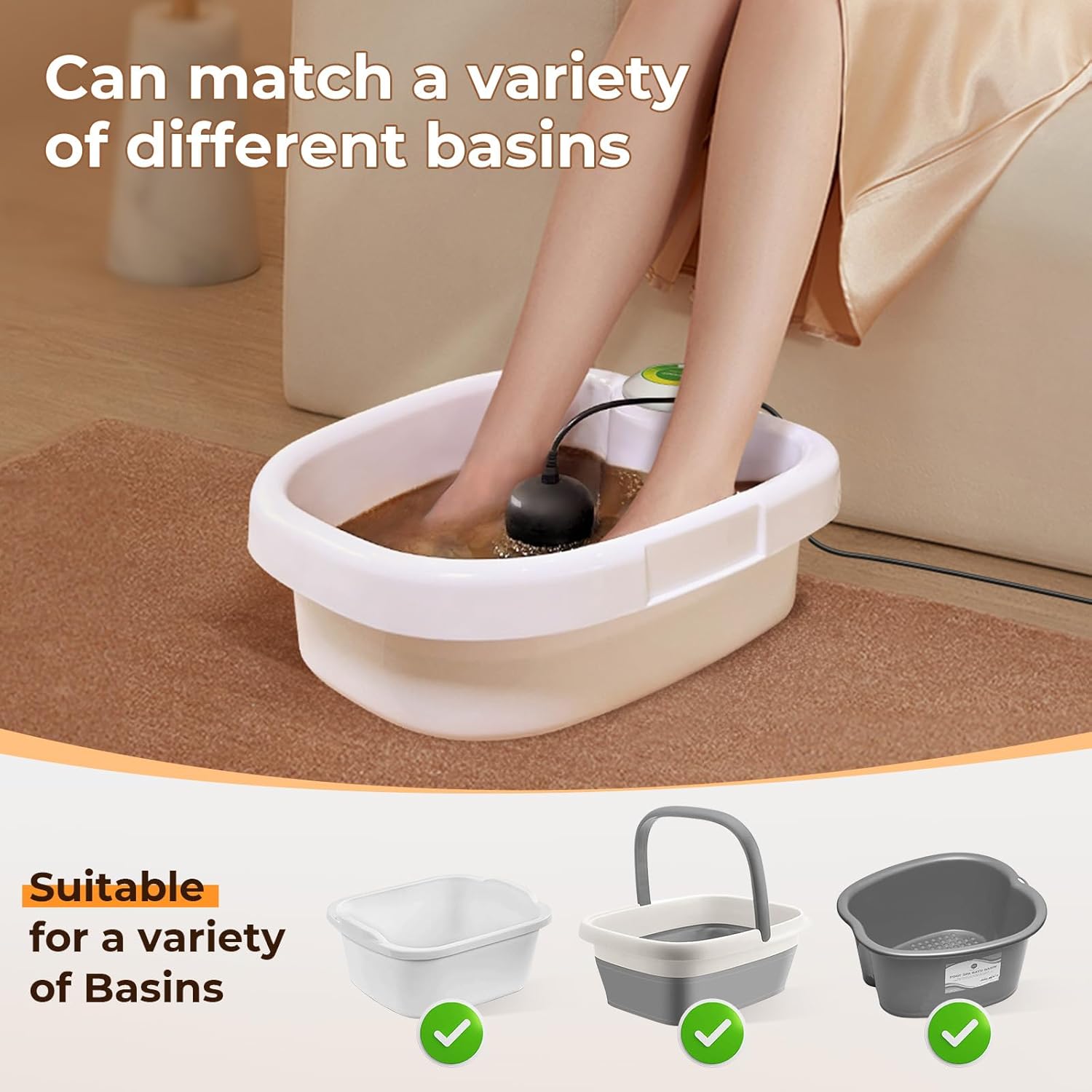 Upgraded Portable Ionic Foot Detox Machine, Foot Spa Bath for Home Use, Foot Cleaner Machine To Remove Toxins with 2 Arrays, Detox Sea Salt