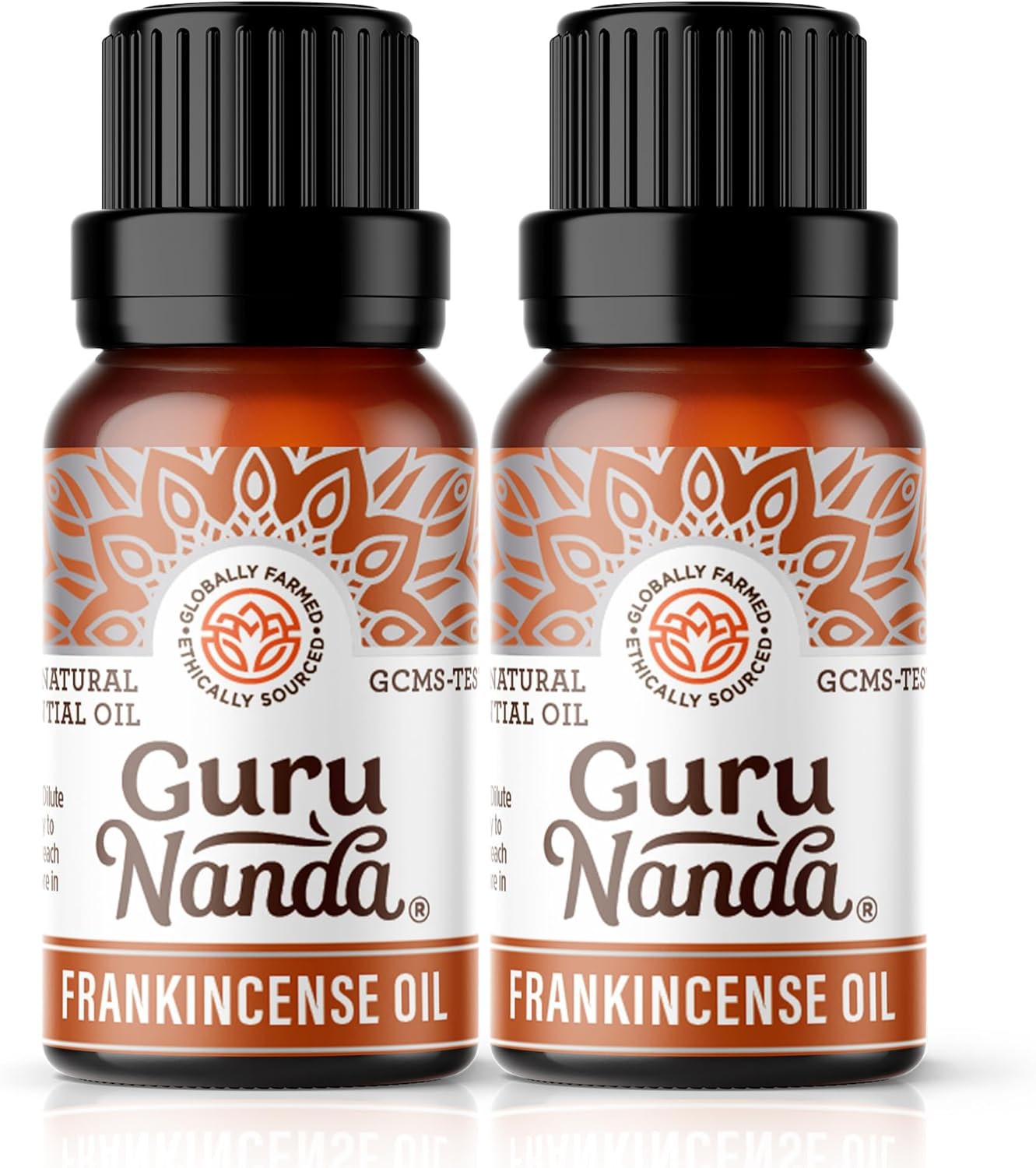 GuruNanda Frankincense Essential Oil, 100% Pure, Natural and Undiluted Diffuser Oil for Aromatherapy, Massages & DIY Recipies, Promotes Comfort & Supports Radiant-Looking Skin (2X0.5 fl Oz)
