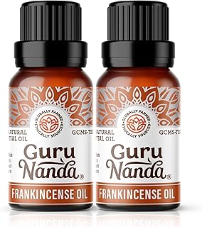 GuruNanda Frankincense Essential Oil, 100% Pure, Natural and Undiluted Diffuser Oil for Aromatherapy, Massages & DIY Recipies, Promotes Comfort & Supports Radiant-Looking Skin (2X0.5 fl Oz)