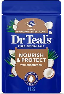 Dr Teal's Epsom Salt Magnesium Soak, Nourish & Protect with Coconut Oil, 3 lbs