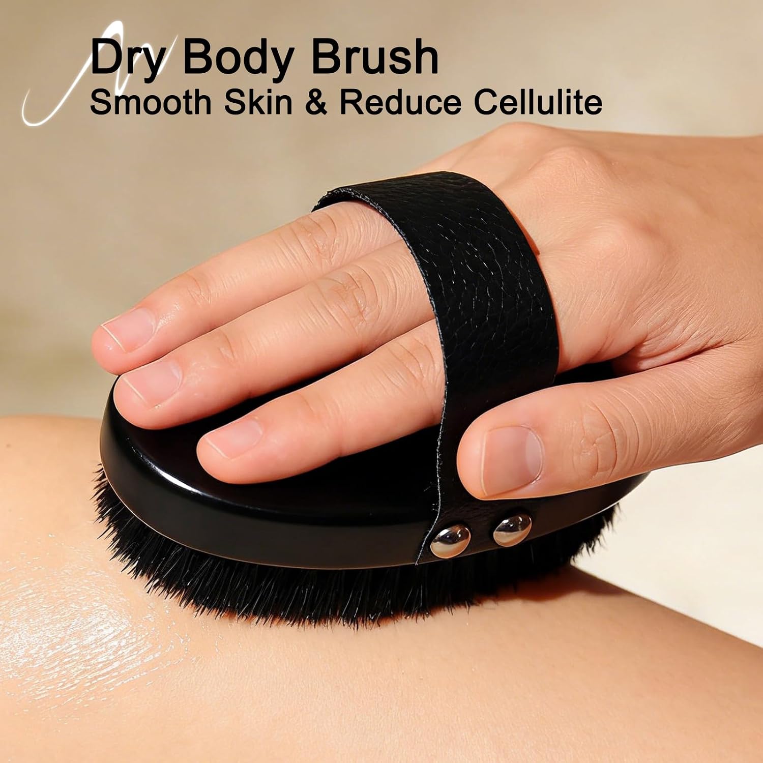 Copper Dry Brush for Cellulite, Exfoliating Body Brush | Improve Cellulite Appearance, Lymphatic Drainage, Pure Copper Bristles, Gentle Exfoliation