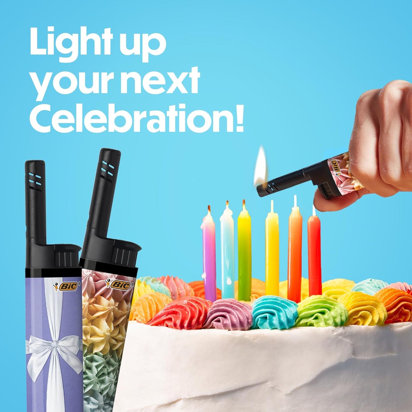 BIC EZ Reach Candle Lighter, The Ultimate Lighter with Extended Wand for Grills and Firepits