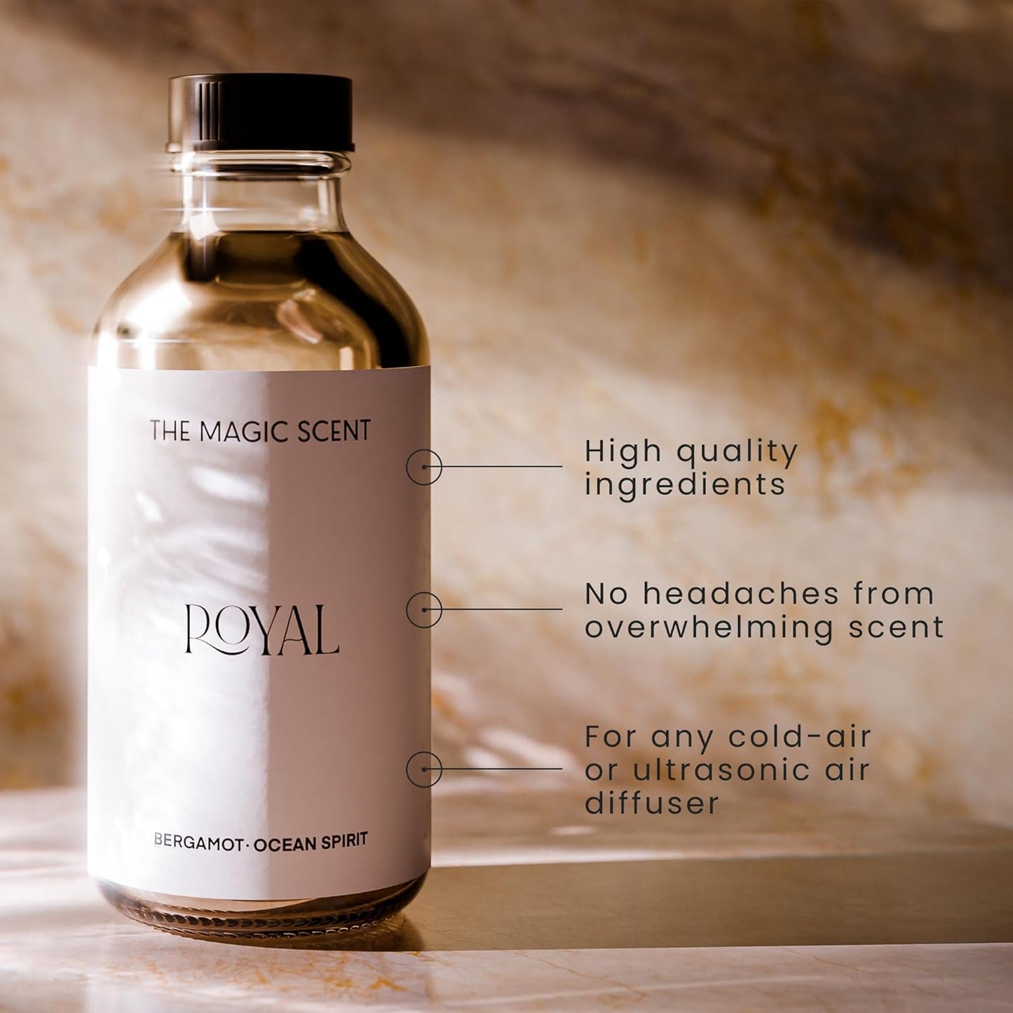 The Magic Scent Royal Hotel Diffuser Oil - Cold-Air & Ultrasonic Scented Oils for Diffuser Inspired by The Ritz Hotel, London - Essential Oils for Diffusers Aromatherapy (500 ml)
