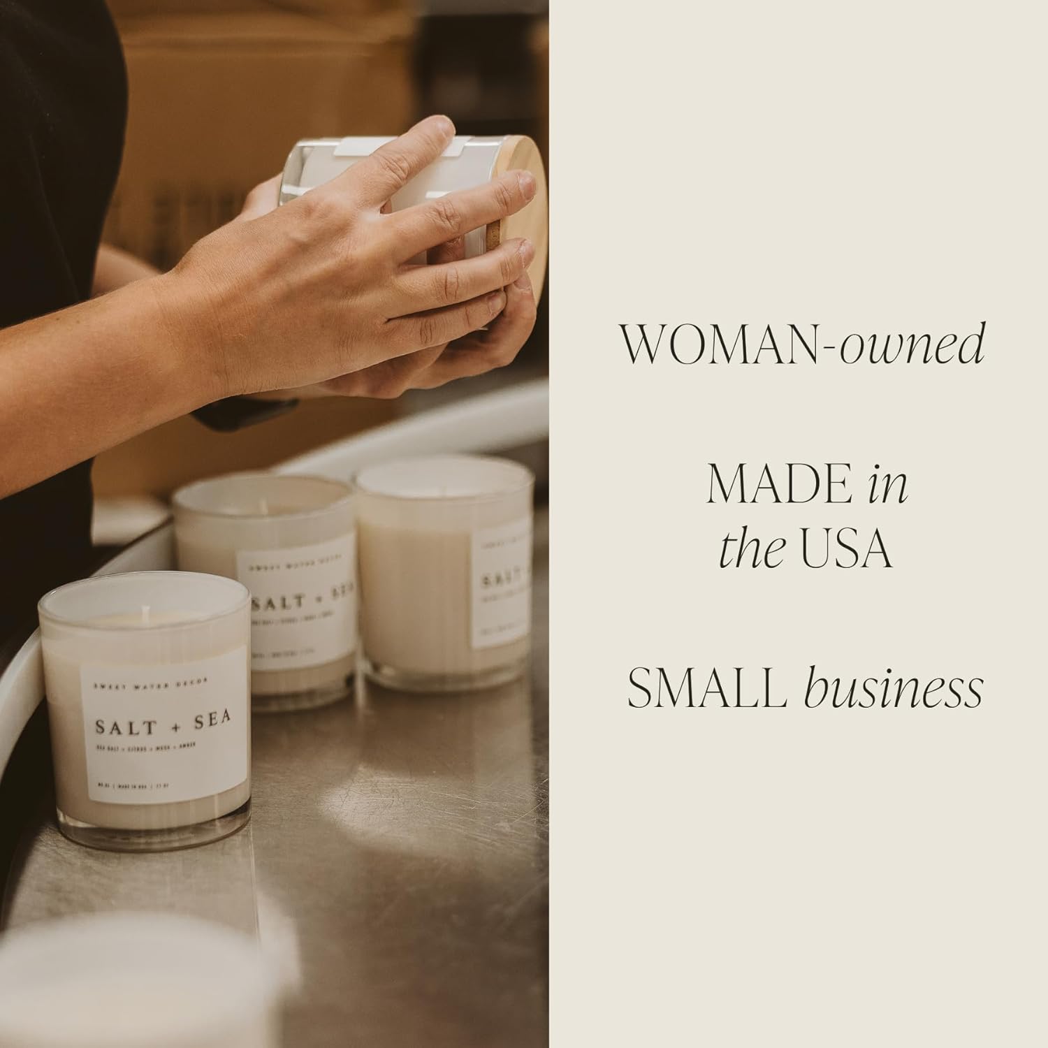 Sweet Water Decor Warm and Cozy Soy Candle - Pine, Orange, Cinnamon, and Fir Winter Scented Candle for Home - 11oz White Jar with Wood Lid, 50+ Hour Burn Time, Made in the USA