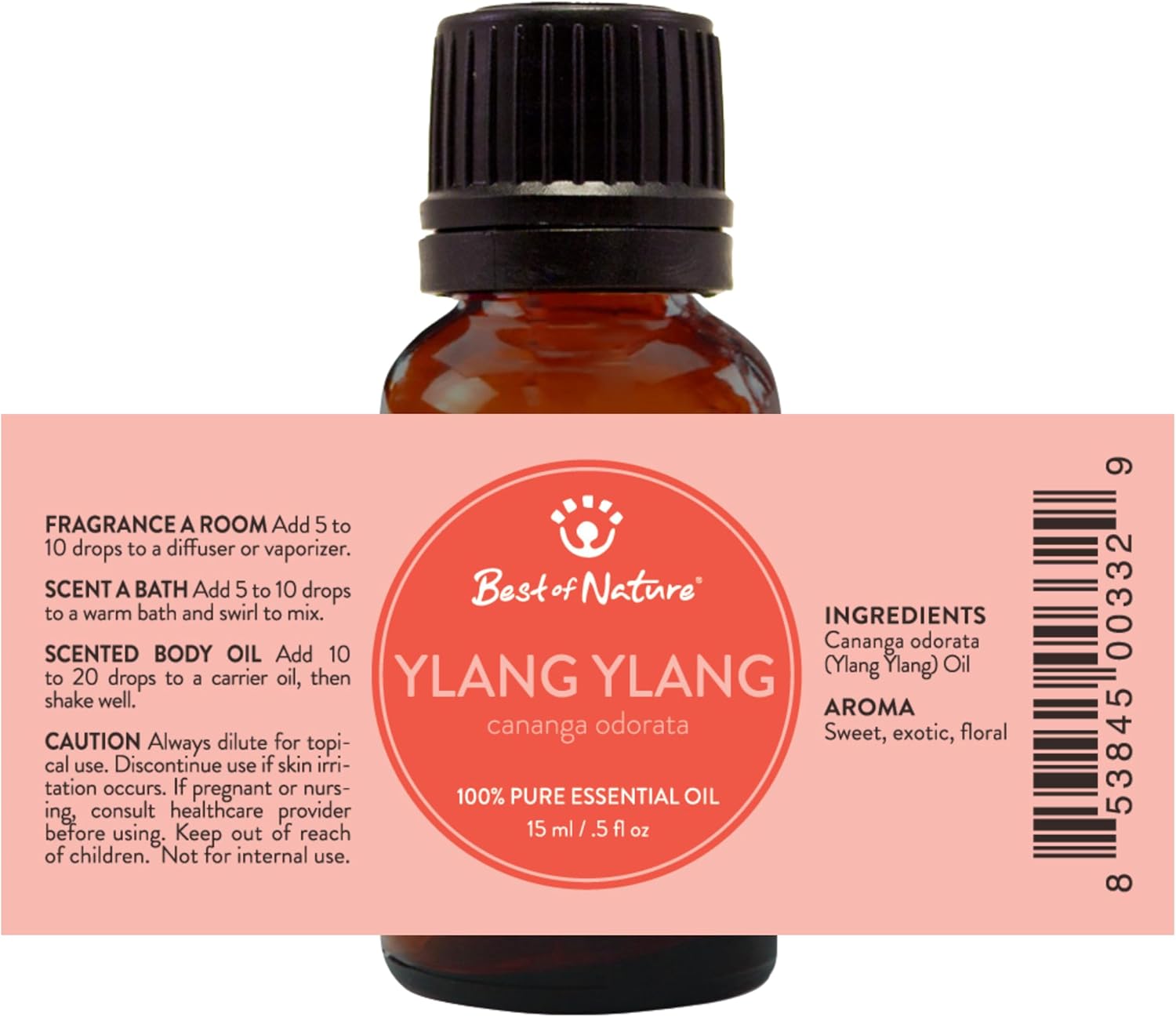 Ylang Ylang Essential Oil for Diffuser Aromatherapy – Best of Nature 100% Pure Undiluted Oils for DIY, Home Fragrance, and Topical Use