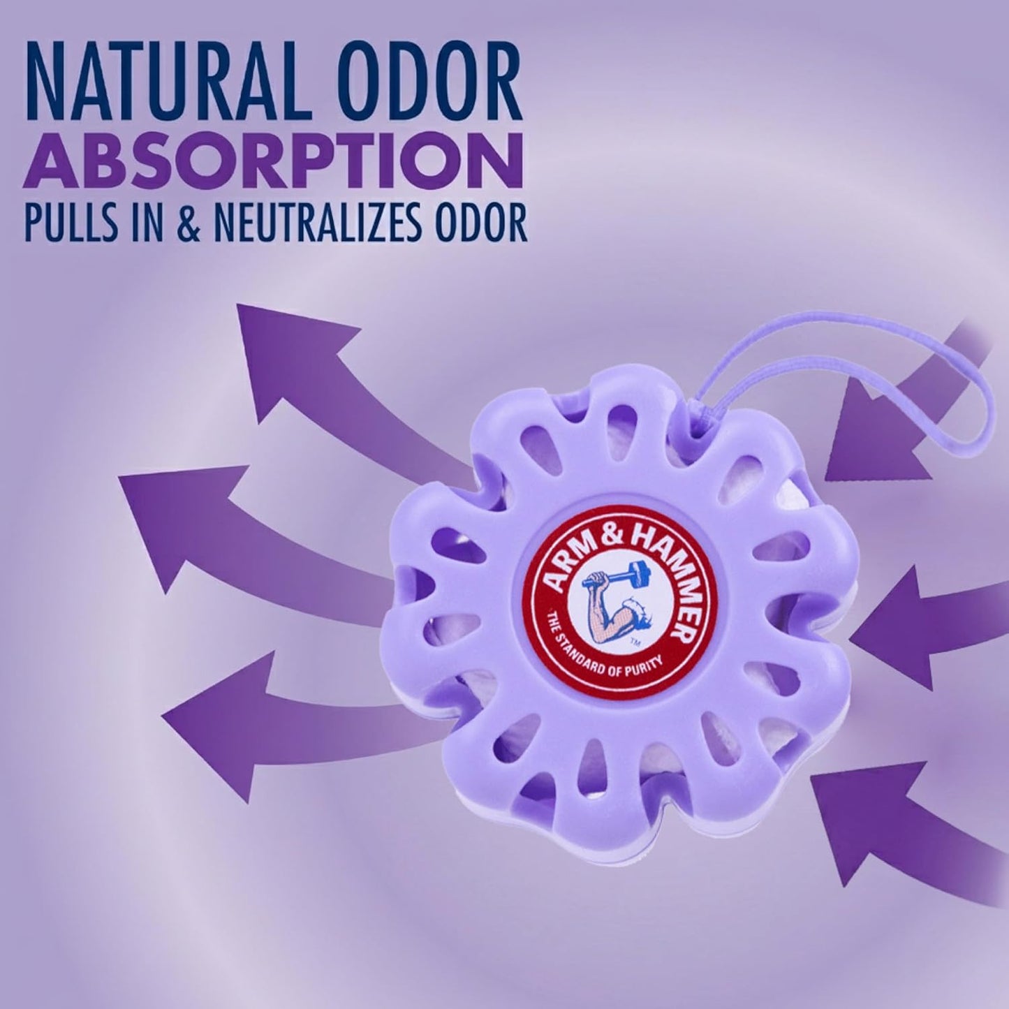 Arm & Hammer OdorBusterz ShapeMATE™, Lavender Flower, 4 Count – Decorative Odor Eliminator for Small Spaces