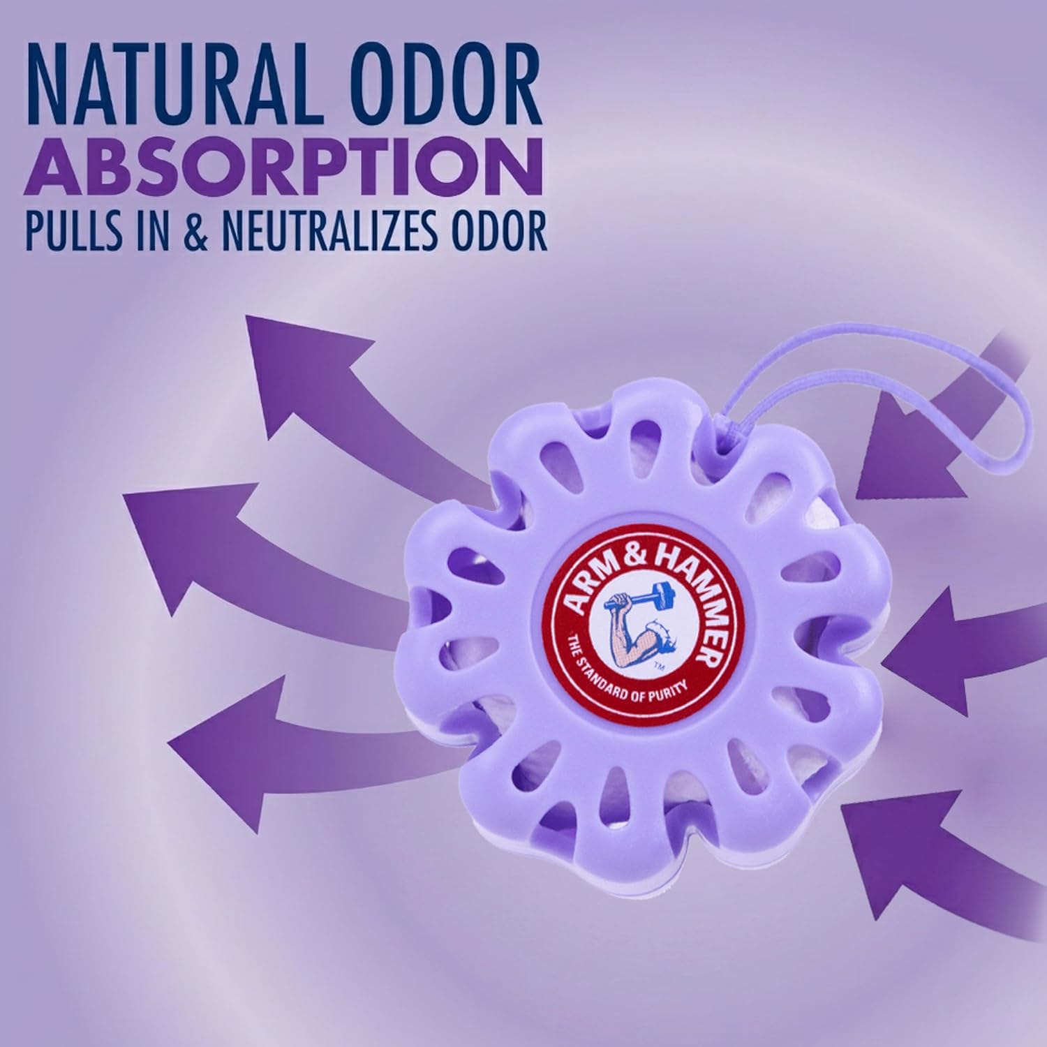 Arm & Hammer OdorBusterz ShapeMATE™, Lavender Flower, 4 Count – Decorative Odor Eliminator for Small Spaces