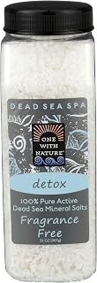 One With Nature, Bath Salts Dead Sea Fragrance Free, 32 Ounce