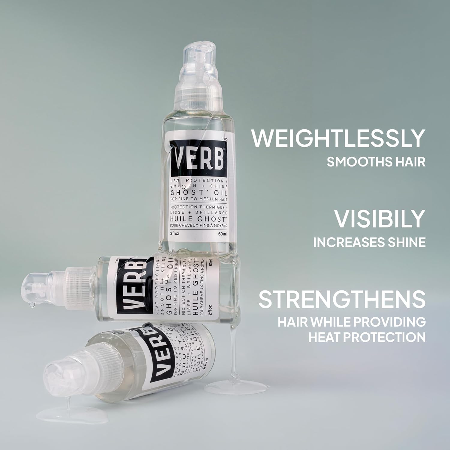 VERB Ghost Oil - Weightless Hair Oil for Fine to Medium Hair - Smooths Frizz, Adds Shine - No Parabens, Gluten or Harmful Sulfates