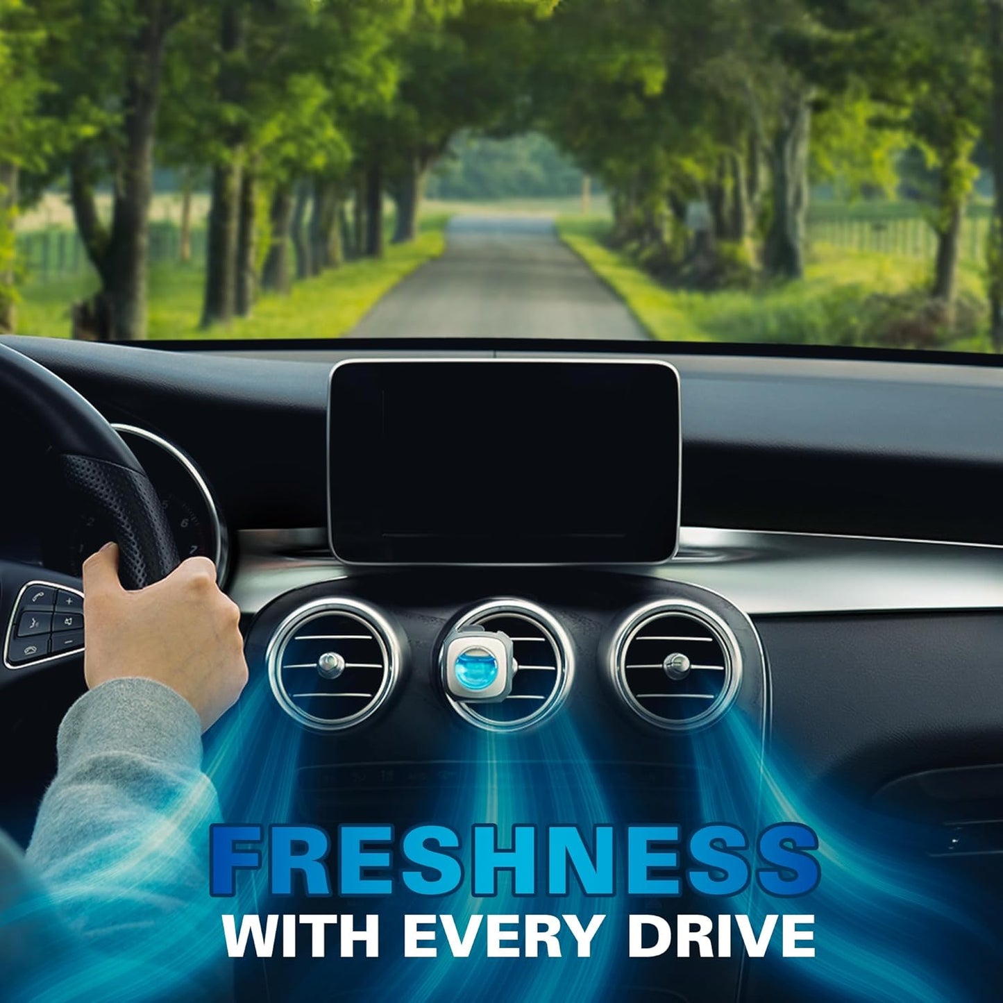 Air Jungles New Car Scent Car Air Freshener Vent Clip, 6 Count Long Lasting Up to 180 days, Natural Essential Oil Car Fragrance Accessories for Women and Men, Odor Eliminator - 4ml Each