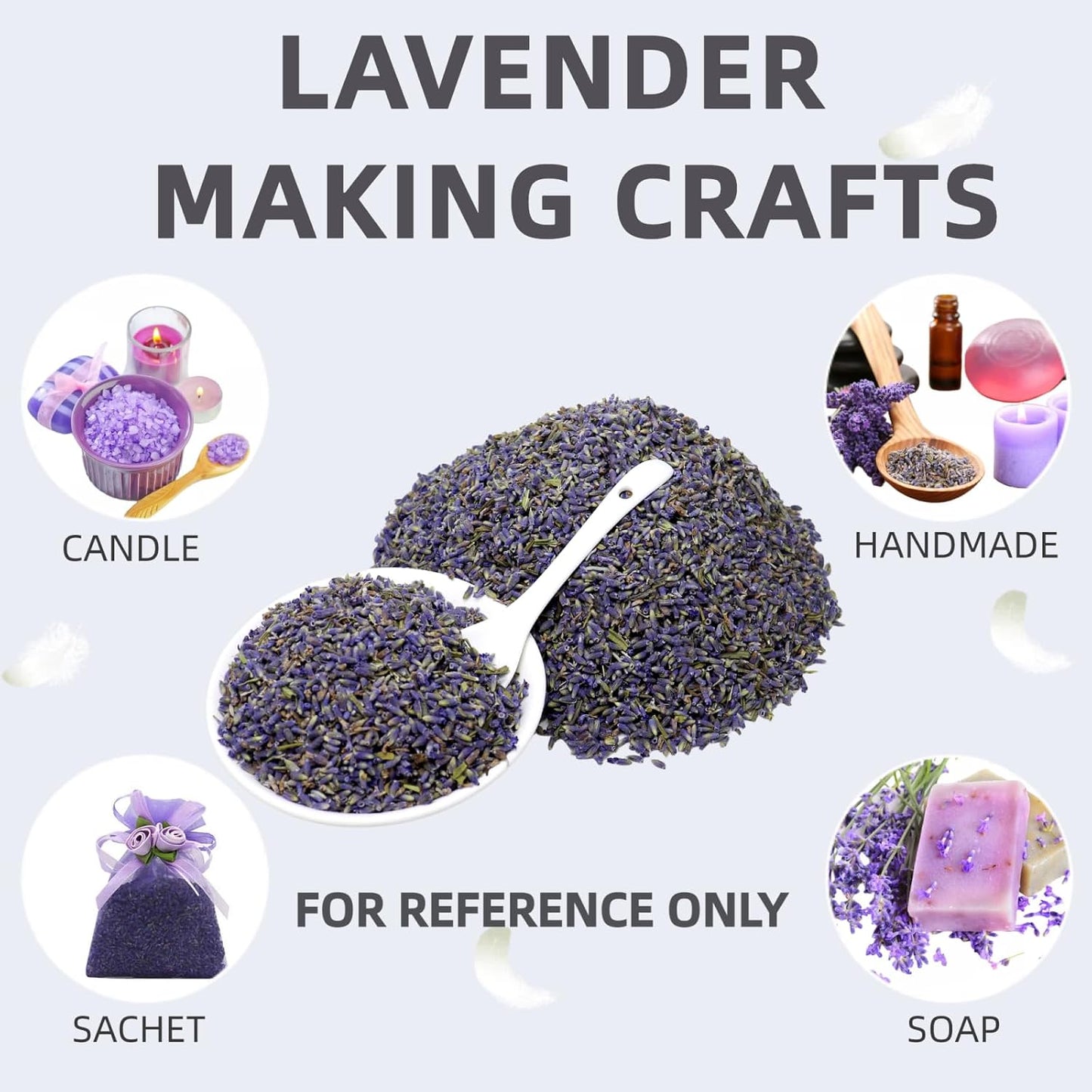 Dried Lavender Buds, Natural Lavender Flowers (7oz / 200g) for Weddings Parties Wardrobes Drawers Sachets Soap Making DIY Projects