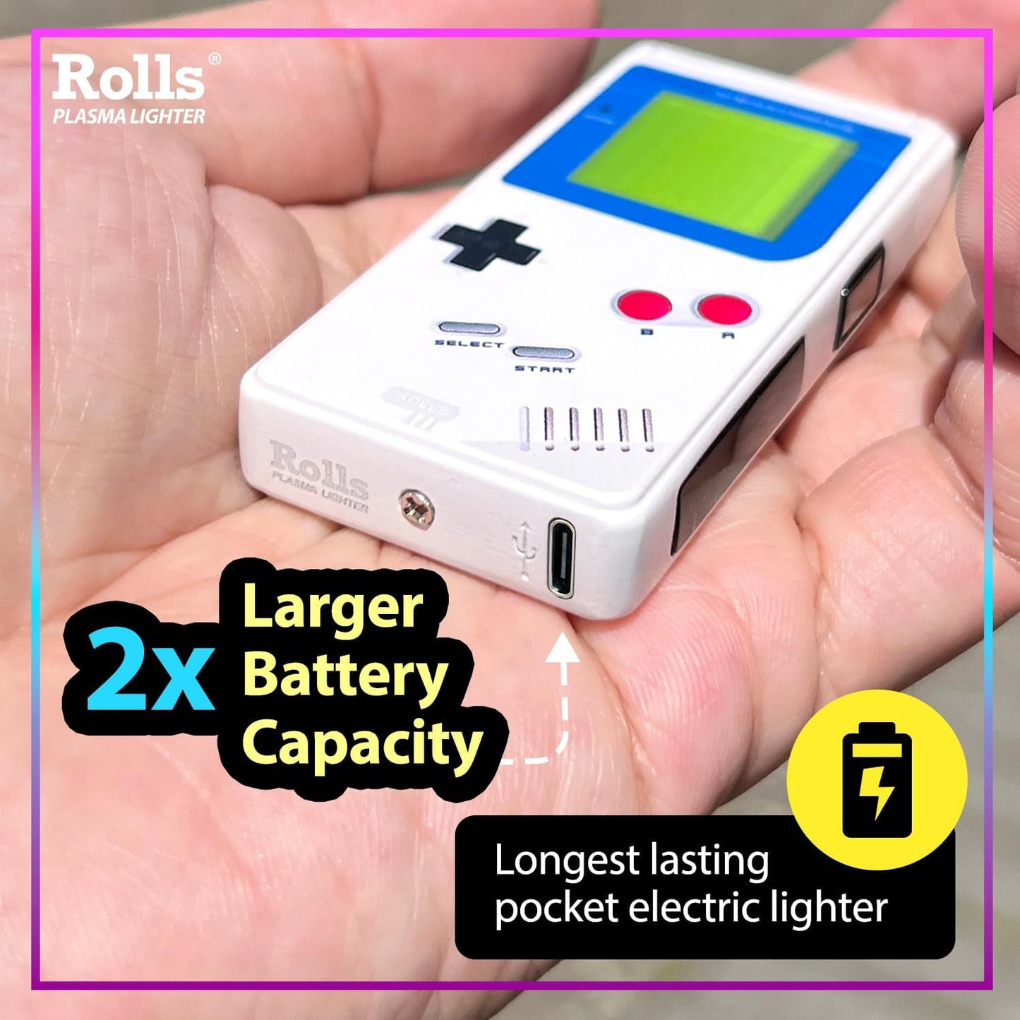 Rolls Electric Lighter - Gifts for Men - Cool Lighters - Electric Rechargeable - Candle Lighters - Custom Unique Gadgets - Birthday Gifts for Men - By Rolls Plasma Lighter (Blue)