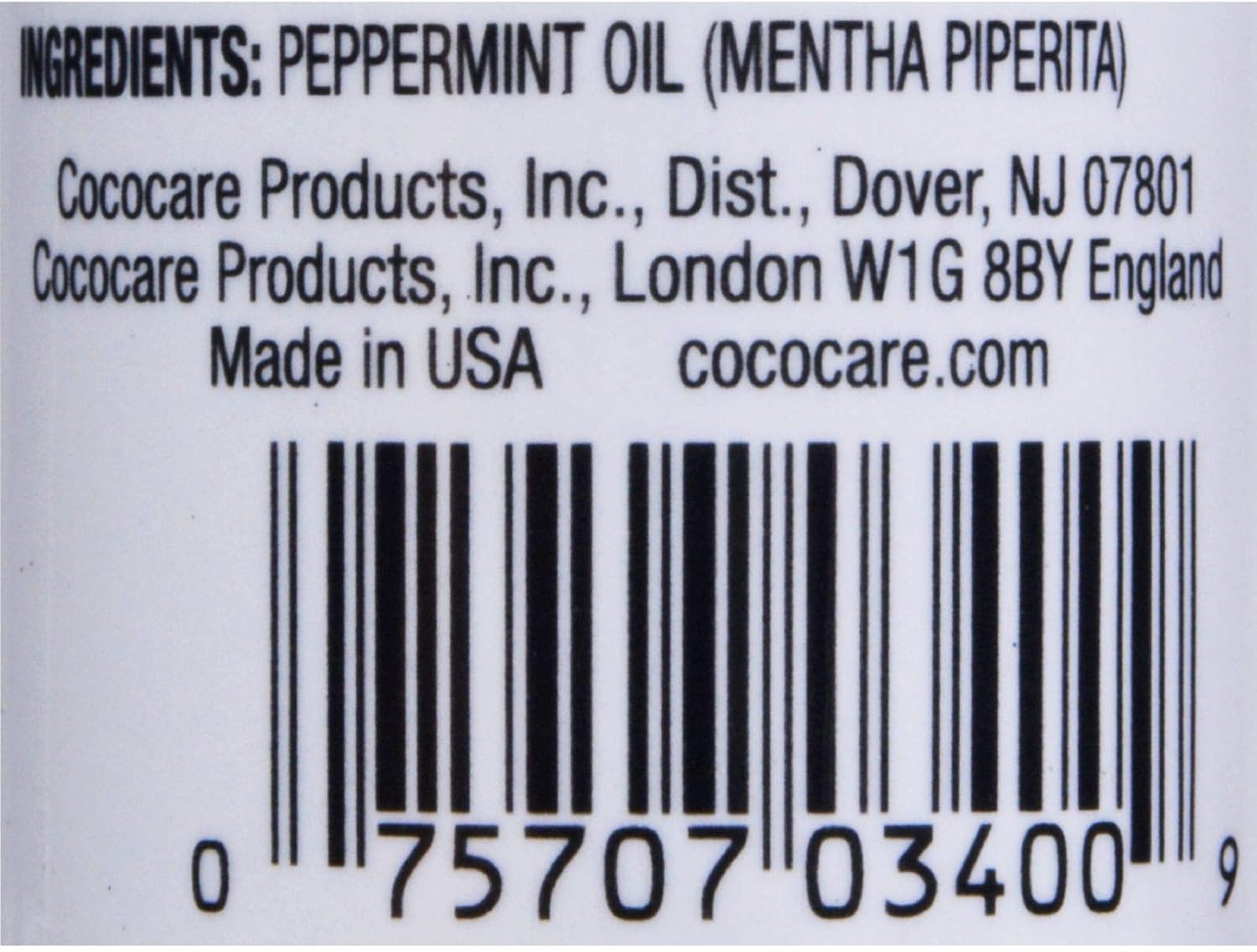 Cococare Peppermint Oil - 100 Percent Natural - 1 fl oz