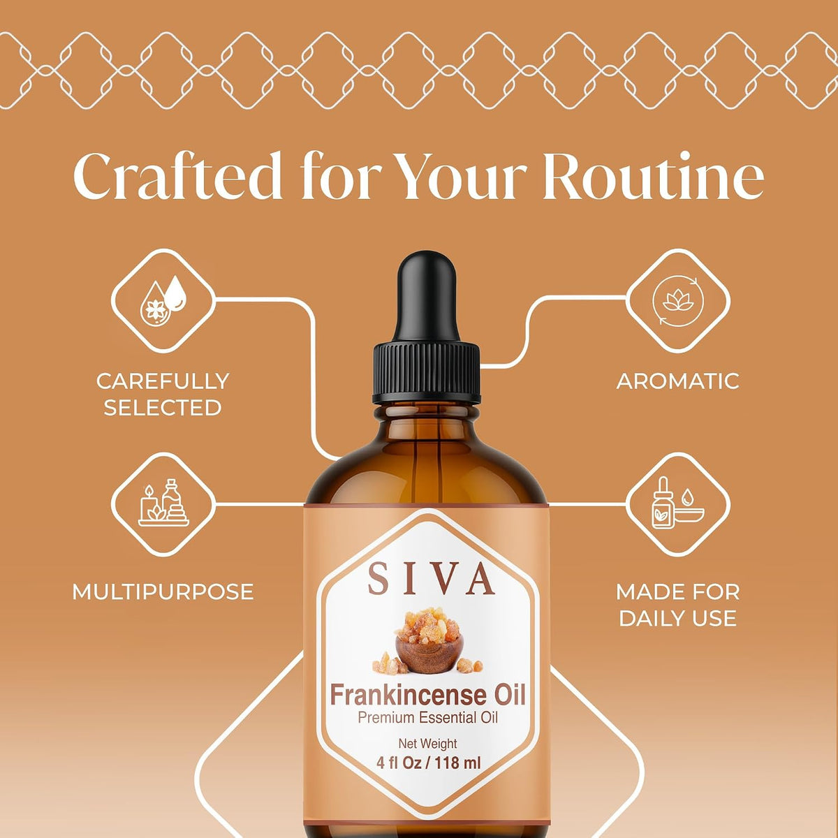 Siva Frankincense Essential Oil with Dropper