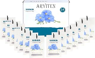 Aryiten 14 Packs Large Linen Scented Sachets for Closet Deodorizer Drawers, Hanging Long Lasting Potpourri Bags Home Fragrance Air Freshener