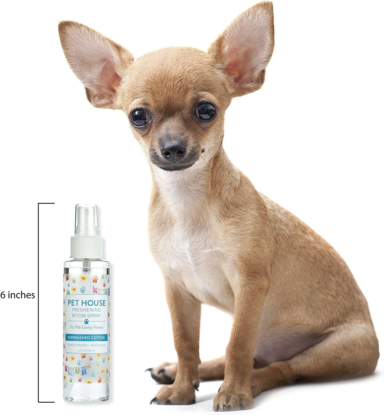 One Fur All Pet Air Freshener 4 OZ Concentrated Room Spray for Pet Odor, Sunwashed Cotton, Pack of 1