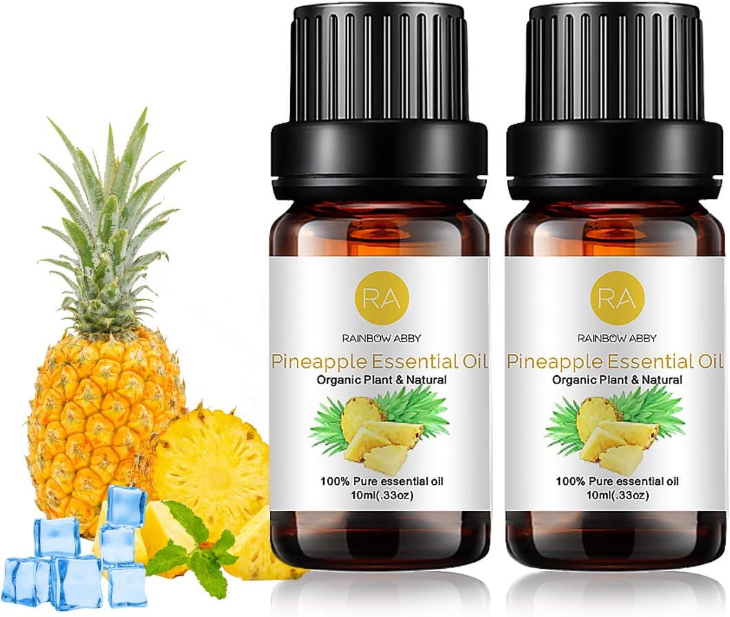 2-Pack Pineapple Essential Oil 100% Pure Oganic Plant Natrual Flower Essential Oil for Diffuser Massage Skin Care - 10ML