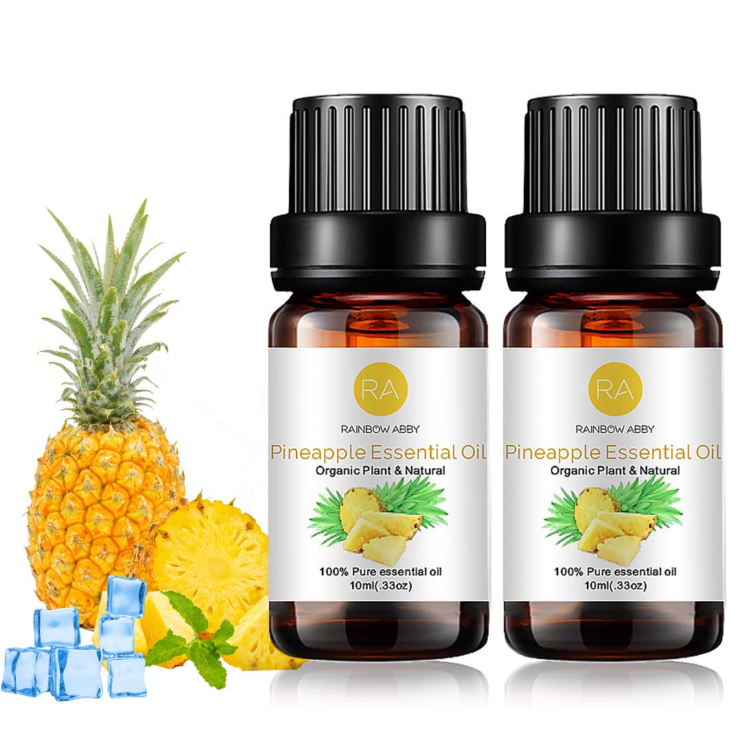 2-Pack Pineapple Essential Oil 100% Pure Oganic Plant Natrual Flower Essential Oil for Diffuser Massage Skin Care - 10ML