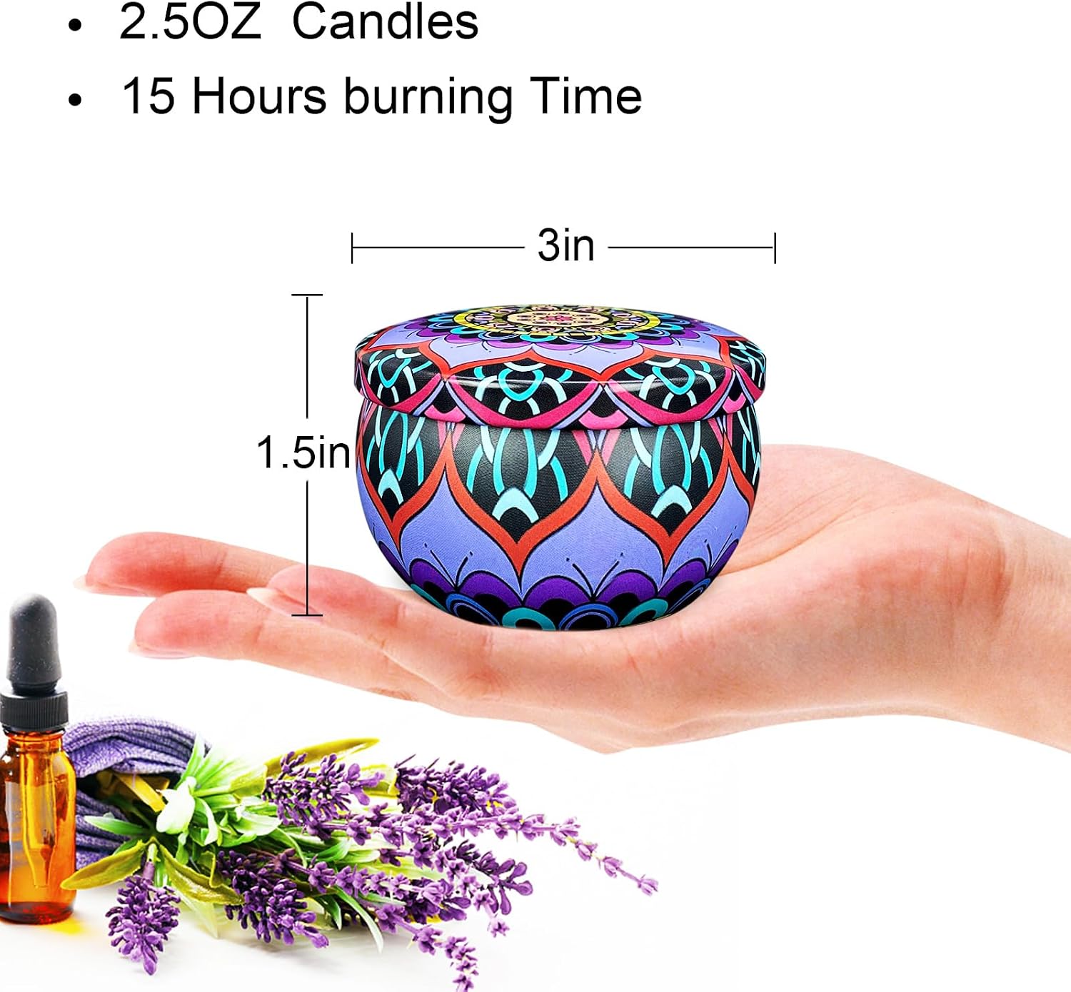 Scented Candle Gift Set, 12 Pack, 300 Hour Long Lasting Soy Wax Fragrance Set, Birthday for Women with Gifts Box.
