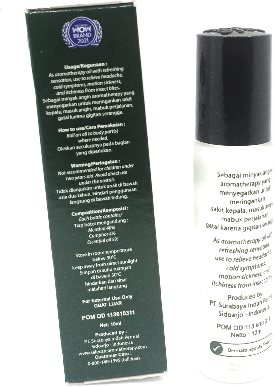 Roll on Refreshing Oil Aromatherapy, 10 Ml (Pack of 12) Y
