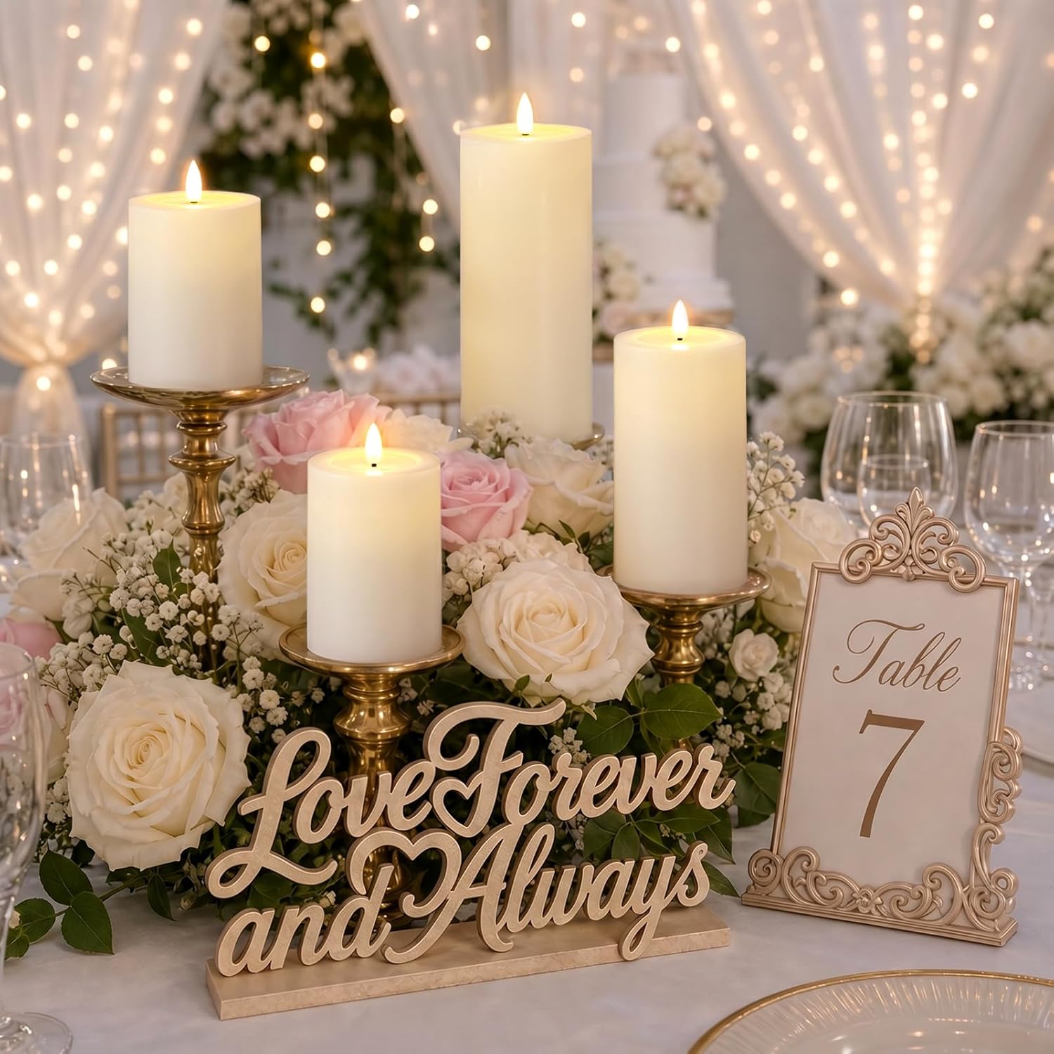 Outdoor Waterproof Flameless Candles with Remote and Timer, 4 Pack Battery Operated LED Flickering Pillar Candles, Fake Plastic Candles with Wax Effect for Lanterns, Indoor,(Ivory, 3" x4" 5" 6" 8")