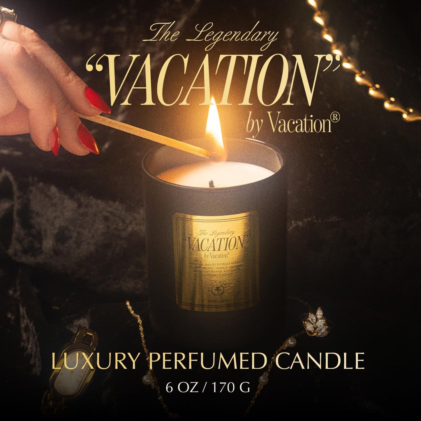 Vacation Coconut Vanilla Scented Soy Candle, 6 Ounces - Home Fragrance Candle, 50-Hour Burn, Gift for Women