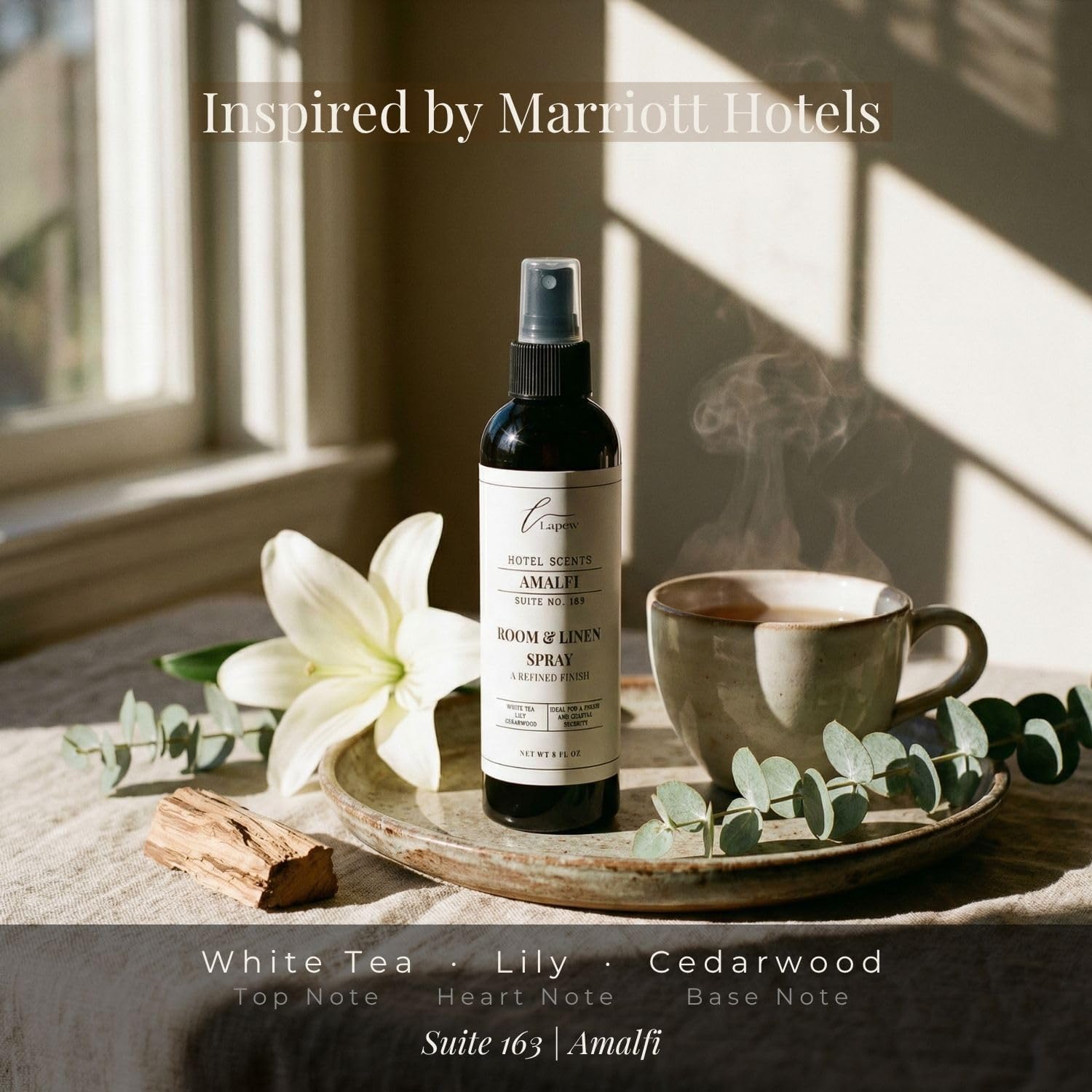 Lapew Hotel Scents Luxury Room Spray | Amalfi Suite 163 | Inspired by the Westin | Linen Spray Air Freshener & Fabric Spray | 8 fl oz