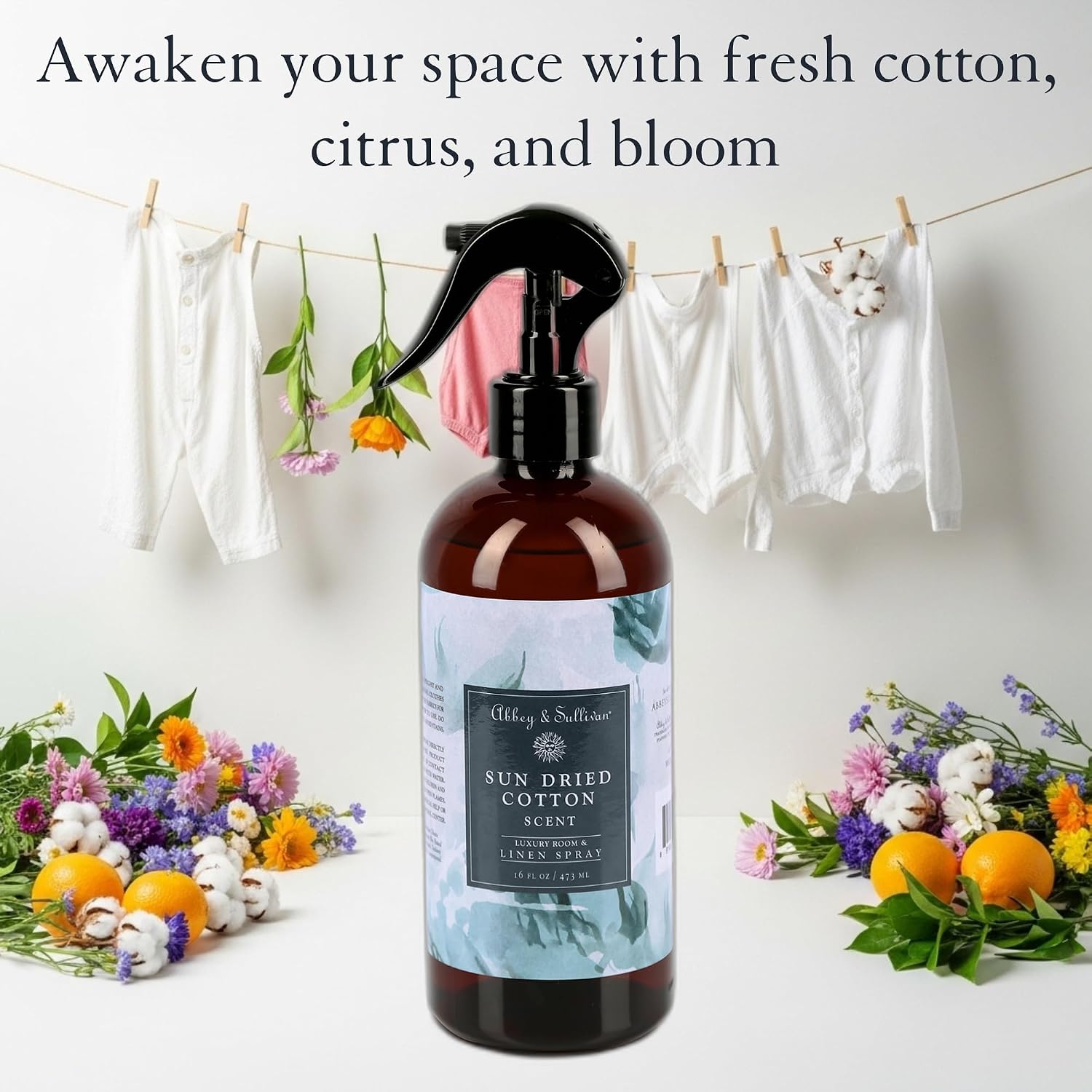 Abbey & Sullivan Linen Spray, Sun Dried Cotton, 16 oz
