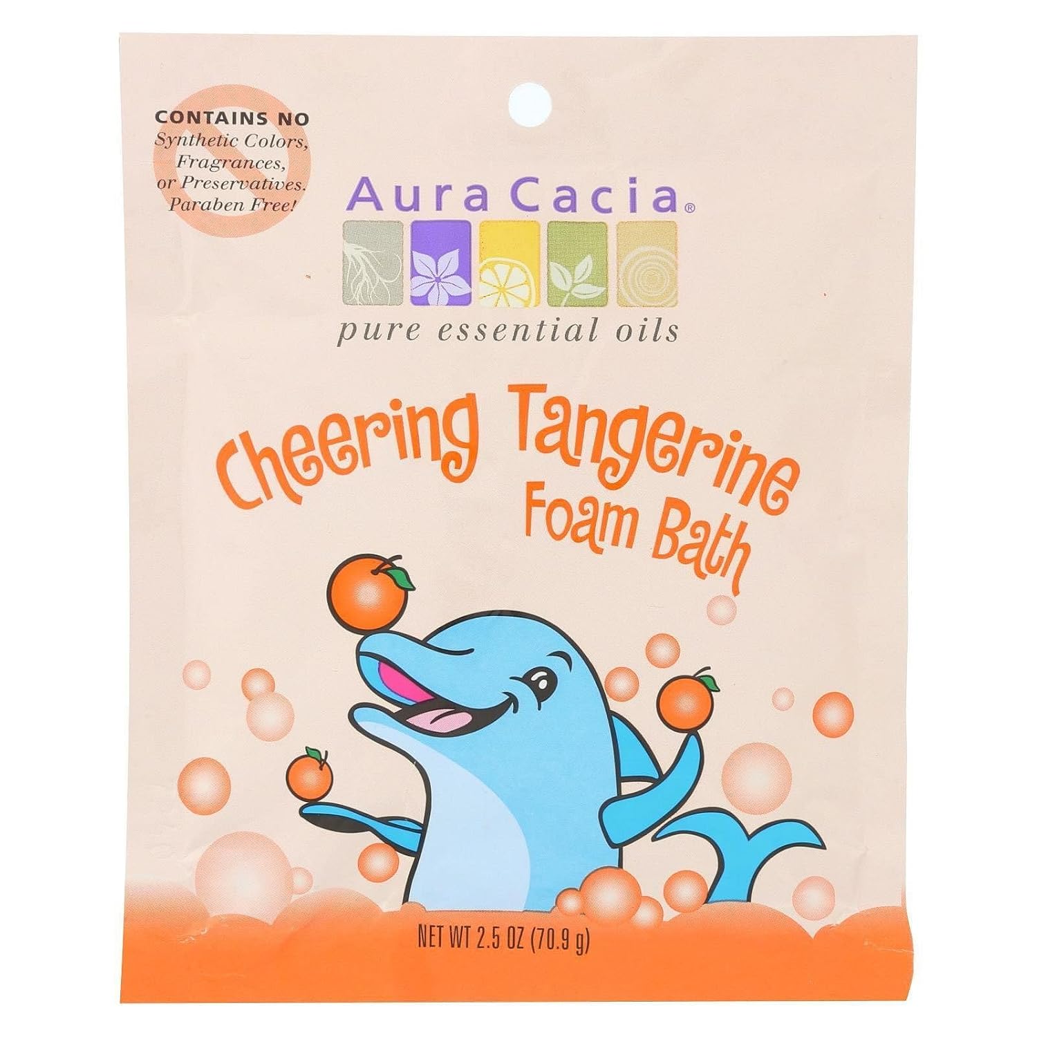 Aura Cacia Aromatherapy Foam Bath for Kids - Cheering - 2.5 oz