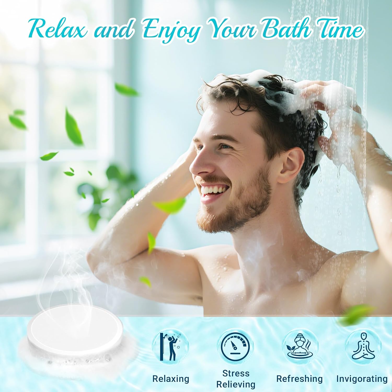 Shower Steamers Aromatherapy for Men 8 Pack, Fathers Day Dad Gifts for Husband Dad Grandpa Son Boyfriend from Daughter Wife, Bath Bombs Self Care Relaxation Stress Relief Birthday Gifts for Men