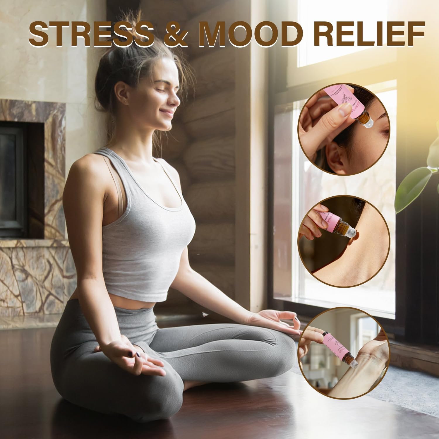 Clary Sage Oil Roller for Labor - Natural Labor and Delivery Essentials,Hospital Bag Must Haves for Pregnant Women&New Mom