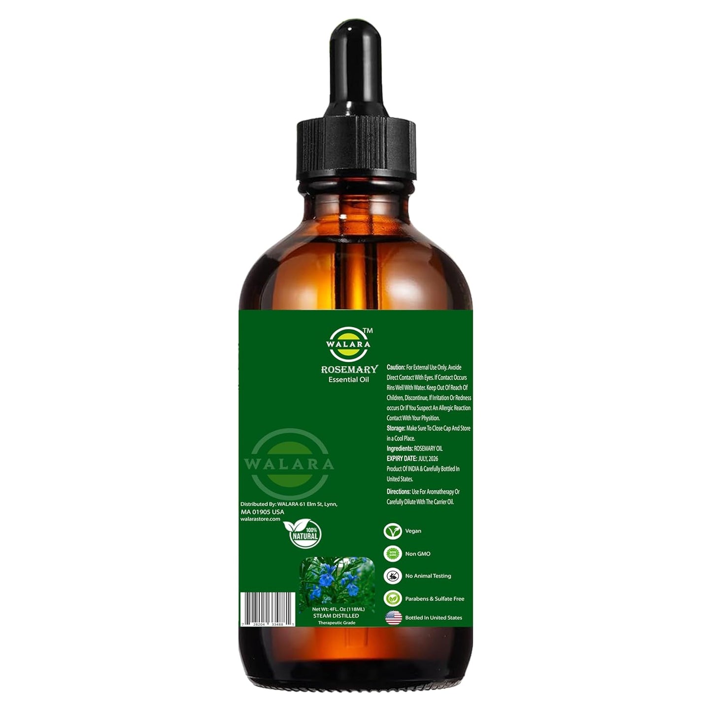 Rosemary Oil: Hair Growth, Moisturizing for Split Ends & Dry Scalp, Strengthens Hair – For All Hair Types