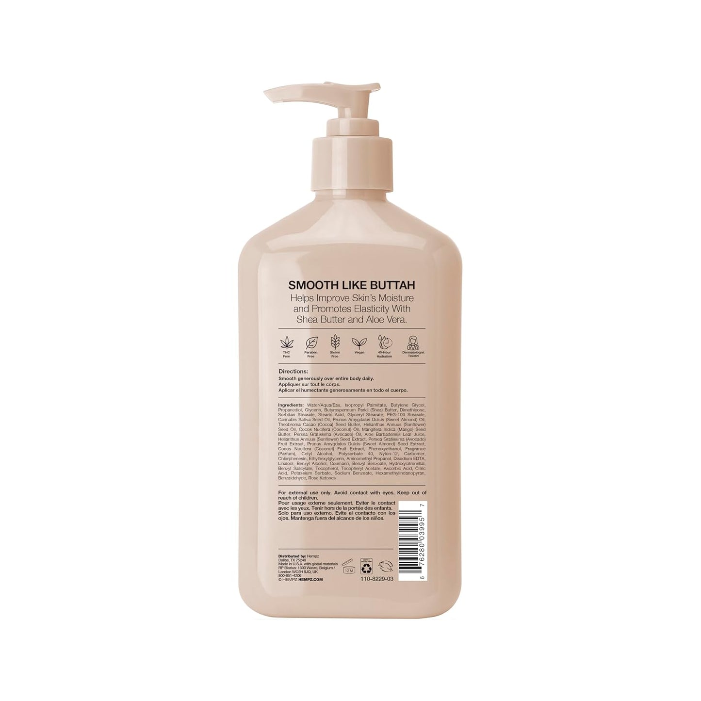 HEMPZ Sweet Almond & KOA Body Lotion, Moisturizing Hemp Seed Oil and Shea Butter, Hydrating Vegan Lotion for Dry Skin, 17 oz