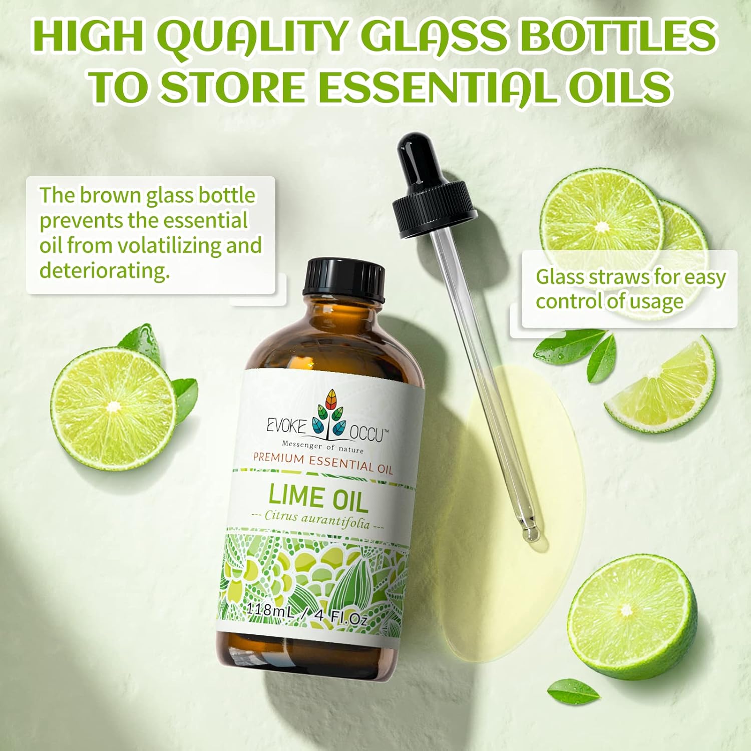 EVOKE OCCU Lemongrass Essential Oil and Lime Essential Oil - 4 Fl Oz