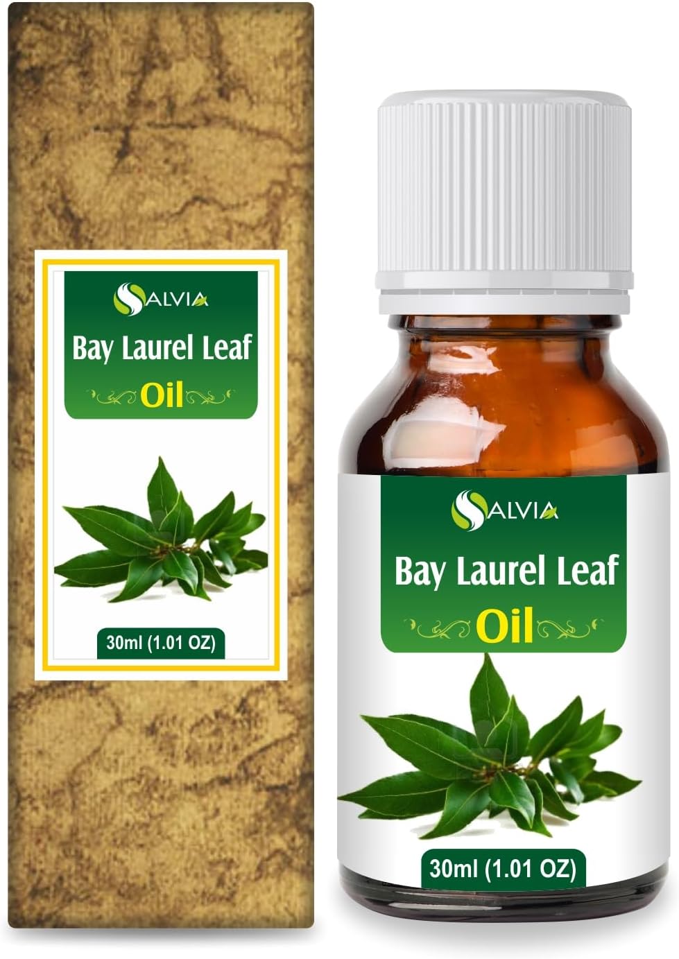 Salvia Bay Laurel Leaf Oil (Laurus Nobilis) 100% Pure & Natural Undiluted Essential Oil, 30ml/1.01fl oz