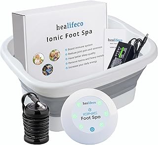 Ionic Foot Spa by Healifeco – Ion Foot Bath Detox Machine - For Toxins & Heavy Metals – Activates 2,000 Foot Detox Nodes – Easy 30-Min Home Detox – 90,000+ Happy Users Trust It - With Basin