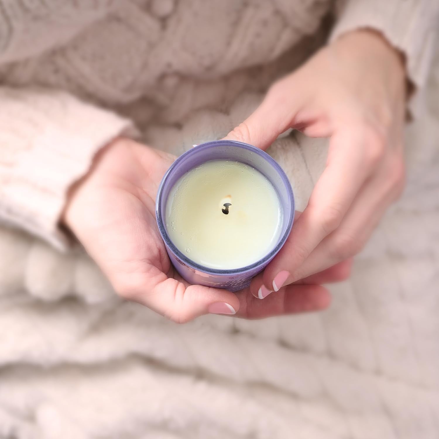 Christian Art Gifts Soy Wax Scented Candle: Lavender & Sage Scent, Psalm 118:6 Bible Verse, Pure Essential Oils, 4.5 oz, Up to 20 Hours Burn Time, Glass Jar w/Bamboo Lid, Encouragement Gift for Women
