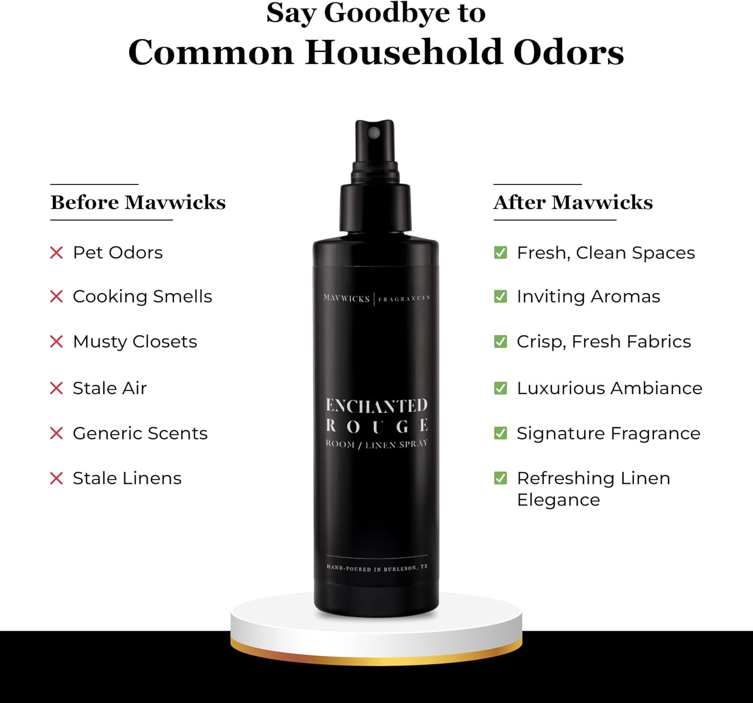 Mavwicks Fragrances - (Enchanted Rouge) Linen & Room Spray (8oz) – Bedroom & Home Fragrance Mist, Long-Lasting Freshness To Brighten Up Your Space, Fabric & Air Freshener, Aromatherapy Scent Spray