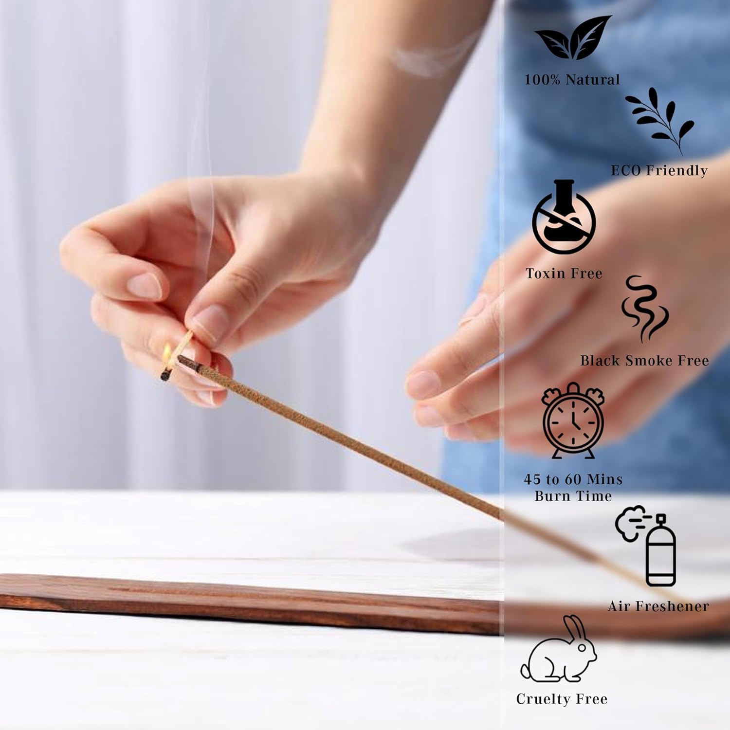 KarmaPledge Orange Blossom Incense Sticks, Burn Time 45-60 Min, 100 Sticks