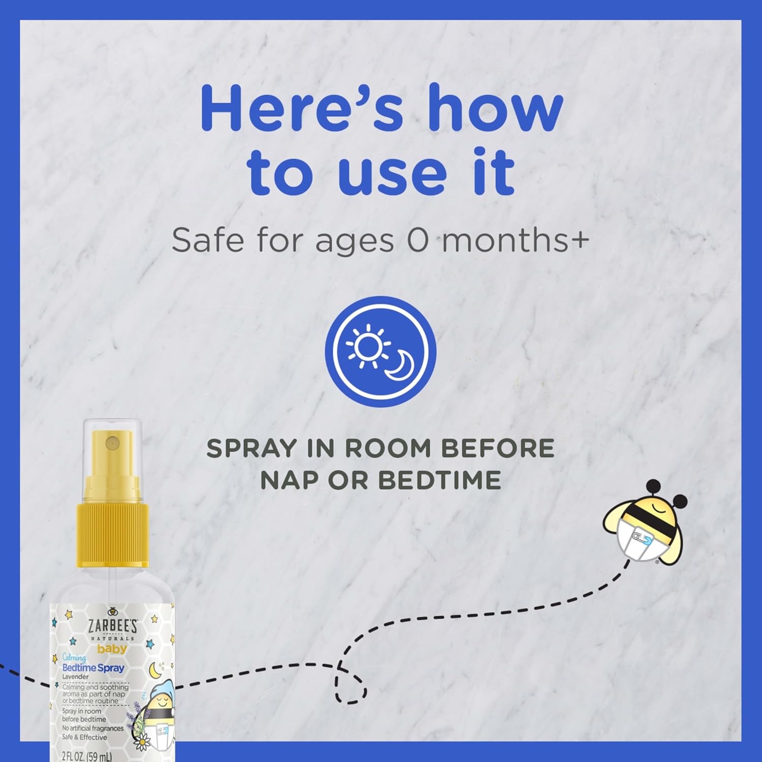 Zarbee's Baby Sleep Spray; Calming Bedtime Spray with Natural Lavender and Chamomile to Help Infant Nighttime Routine; 2oz Bottle