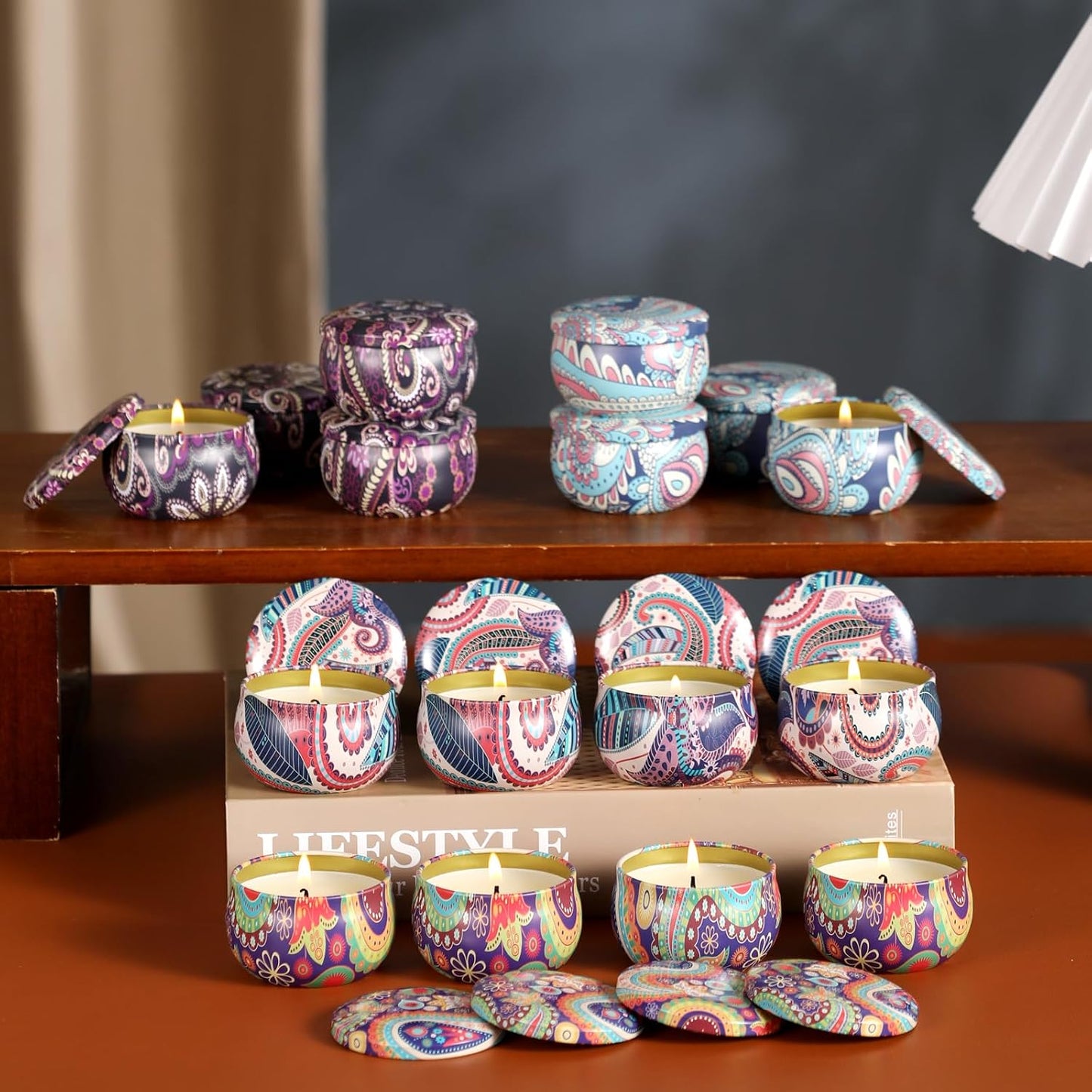 kedtui Scented Candles Gift Set, 32 Pack | Aromatherapy Candle, Natural Soy Wax, Travel Tin Candles, For Home Scented