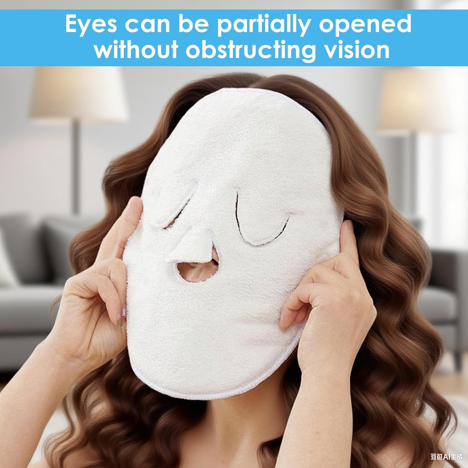 2 Pcs Face Masks Spa,Steam Mask,Face Towels Reusable Hot Compress Warm Compress for Faces Facial Steamer Towel for Hot Cold Skin Care Faces Steamer Beauty Facial Towel for Home Beauty Salon Women