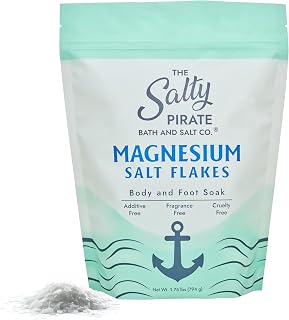 Magnesium Salt Flakes - Magnesium Chloride Flakes for Bath Soaks, Alternative to Epsom Salts for Foot & Body, for Relaxation and Skin Hydration, 1.75 lb
