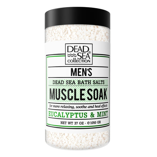 Dead Sea Collection Bath Salts for Men with Eucalyptus & Mint Oils - Muscle Recovery Bath Soak