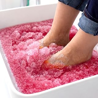 Foot Soak, Jelly Spa Pedicure Spa, Bubble Foot Bath Spa, Salon Pedi, Relaxation,Foot Salt Soak for Stubborn Foot Odor Tired Dry Cracked Feet Foot Care for Women Men (Strawberry)